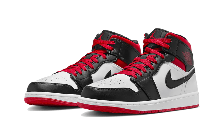 Jordan 1 Mid Gym Red Black Toe