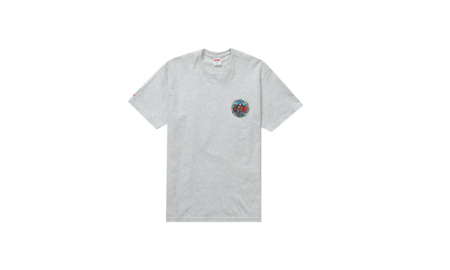 Supreme FDNY Engine 9 Tee Ash Grey