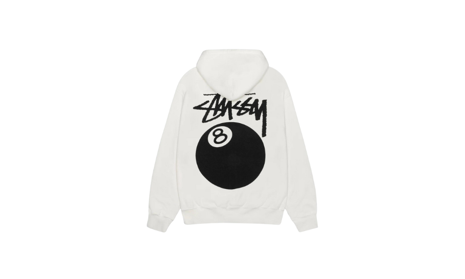 Stussy 8 Ball Pigment Zip Hoodie Natural