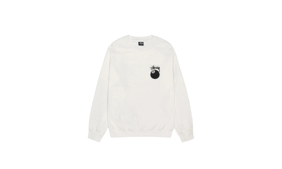 Stussy 8 Ball Pigment Crewneck Natural