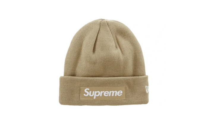 Supreme New Era Box Logo Beanie (FW23) Dark Sand