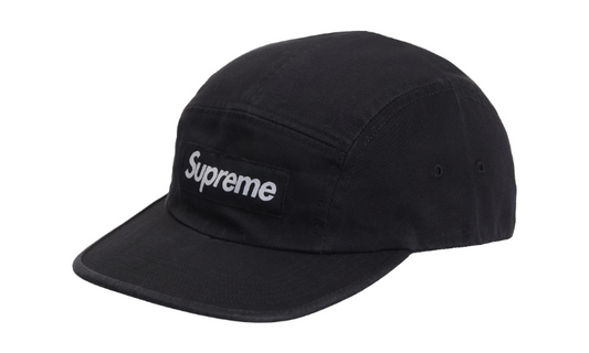 Supreme Washed Chino Twill Camp Cap (FW24) Black