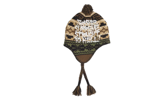 Supreme Thrasher Earflap Beanie Brown