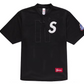 Supreme S Logo Baseball Henley Black