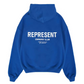 Represent Owner's Club Hoodie Cobalt Blue/White