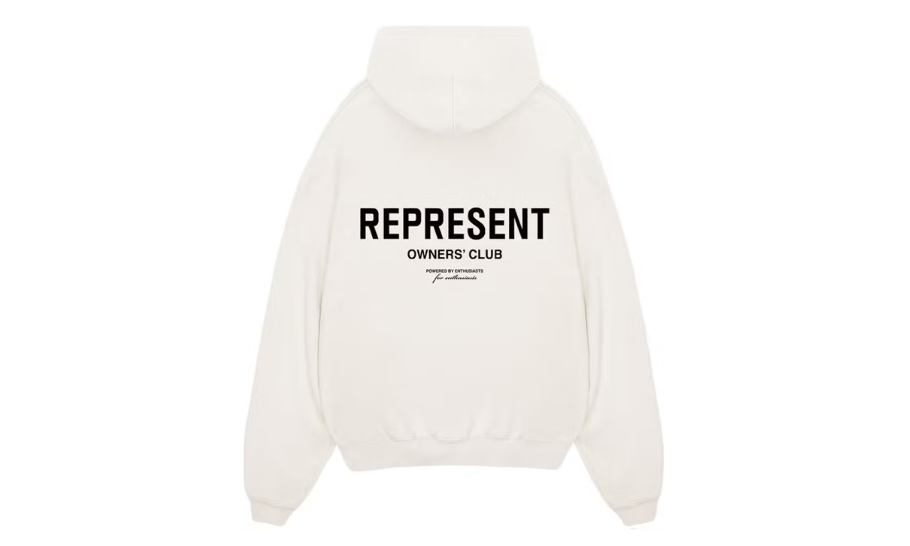 Represent Owner's Club Hoodie Flat White/Black