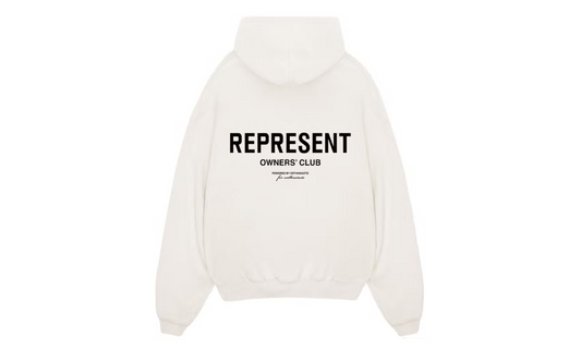 Represent Owner's Club Hoodie Flat White/Black