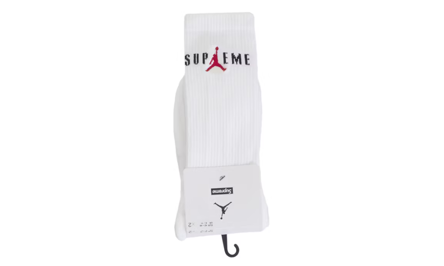 Supreme Jordan Crew Socks White