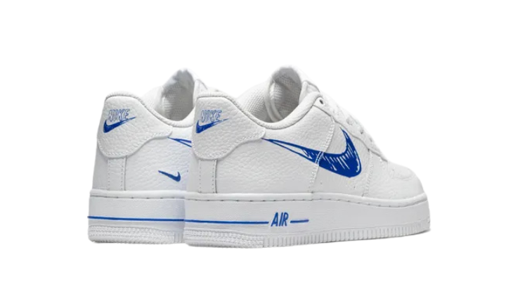 Nike Air Force 1 Low Sketch White Royal (GS)