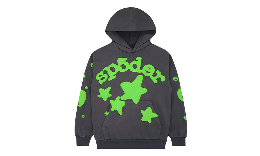 Sp5der Beluga Hoodie Slate Grey/Green