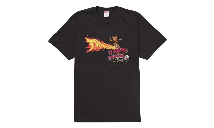 Supreme Thrasher Back Tail Tee Black