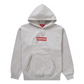 Supreme Inside Out Box Logo Hooded Sweatshirt Heather Grey