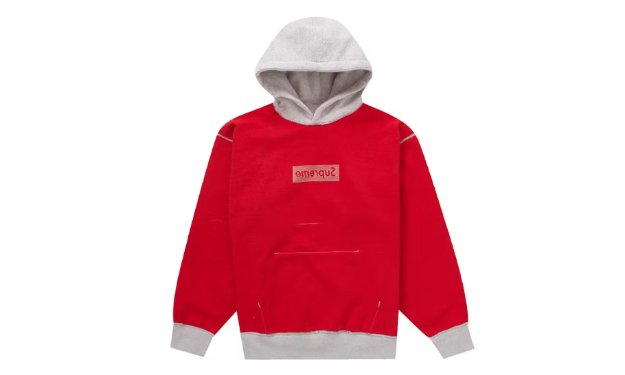 Supreme Inside Out Box Logo Hooded Sweatshirt Heather Grey