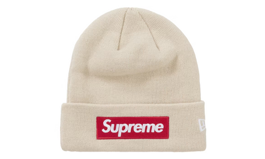 Supreme New Era Box Logo Beanie (FW24) Stone