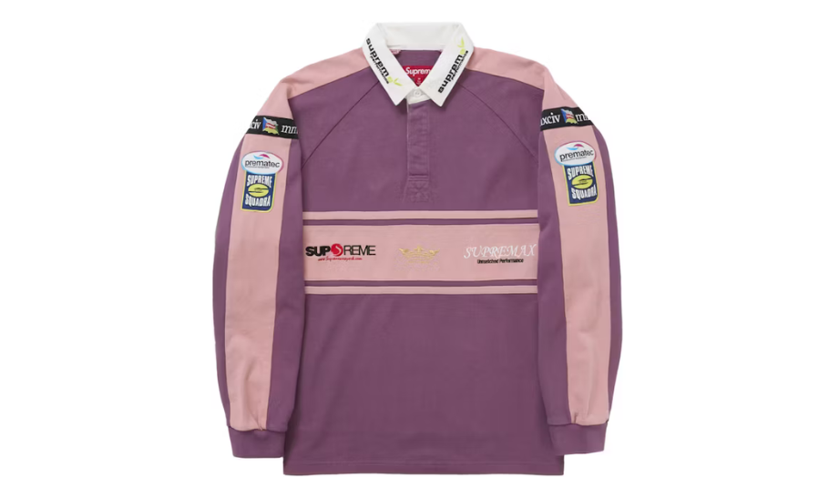 Supreme Chest Stripe Rugby Purple