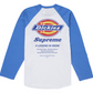 Supreme Dickies Raglan L/S Top Blue