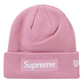 Supreme New Era Box Logo Beanie (FW24) Dusty Pink