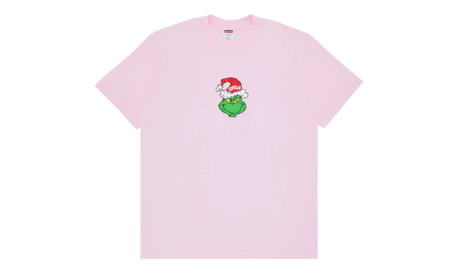 Supreme Grinch Tee Light Pink