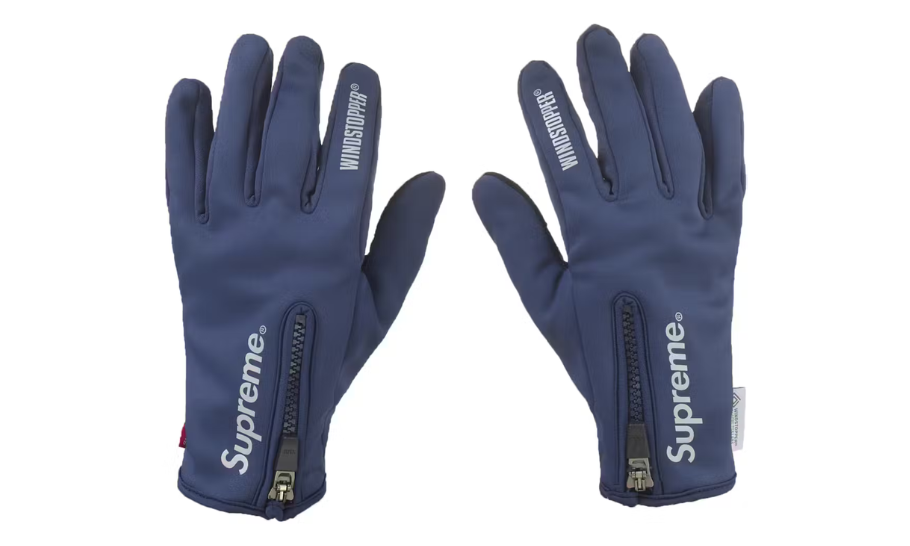 Supreme WINDSTOPPER Zip Gloves Navy