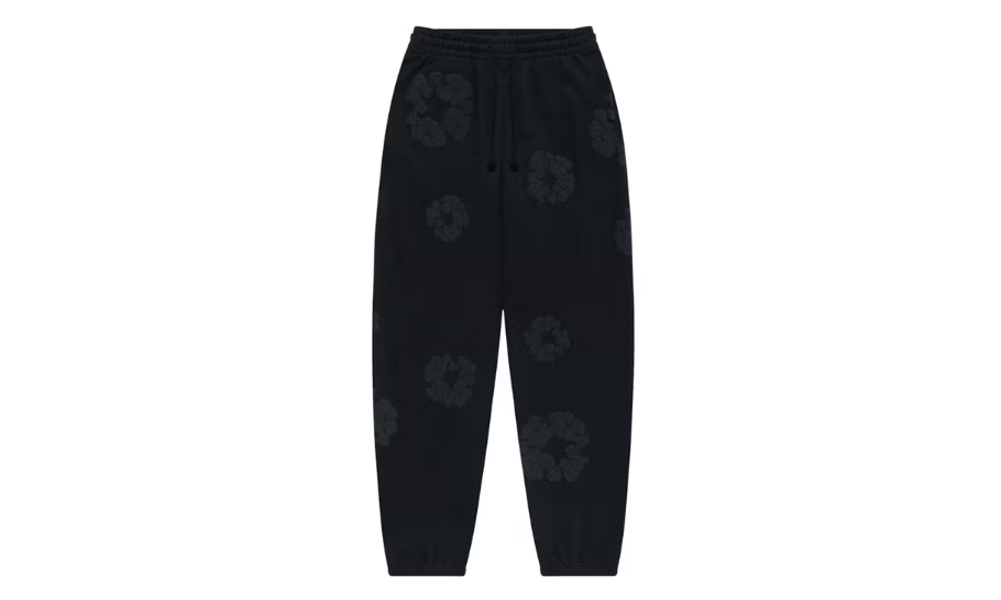 Denim Tears Cotton Wreath Sweatpants Black Monochrome