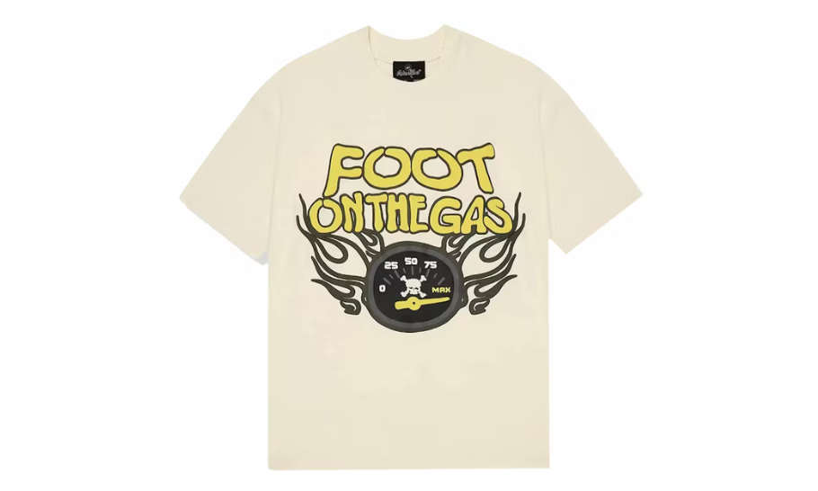 Broken Planet Foot On The Gas T-shirt Vanilla White