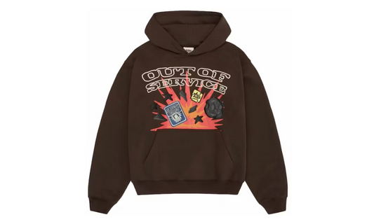 Broken Planet Out Of Service Hoodie Brown