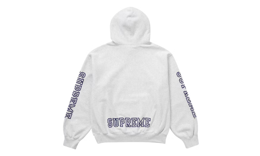 Supreme Collegiate Sleeve Hooded Sweatshirt Ash Grey