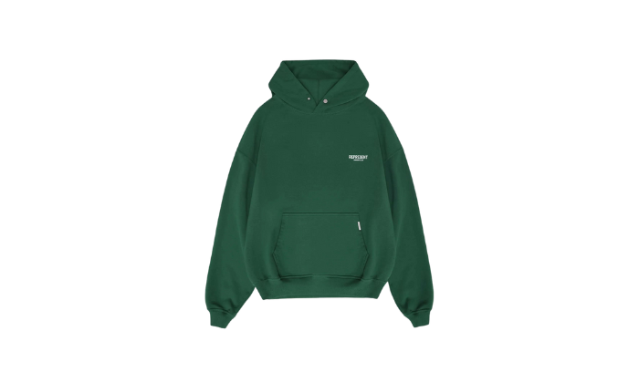 Represent Owner Club Hoodie Racing Green/White