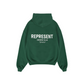 Represent Owner Club Hoodie Racing Green/White