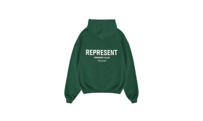 Represent Owner Club Hoodie Racing Green/White