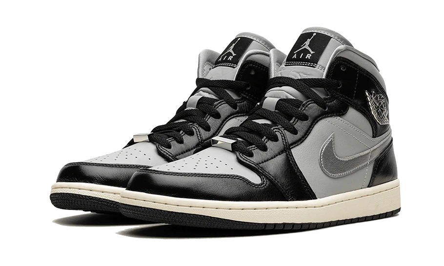 Jordan 1 Mid SE Black Metallic Silver (Women's)