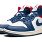 Jordan 1 Mid French Blue Gym Red (Women's)