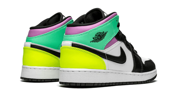 Jordan 1 Mid Pastel Black Toe (GS)