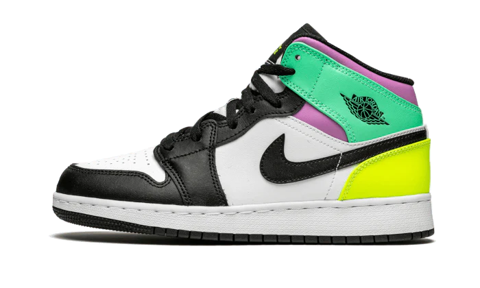 Jordan 1 Mid Pastel Black Toe (GS)