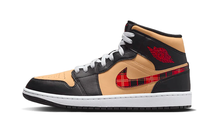 Jordan 1 Mid Tartan Swoosh