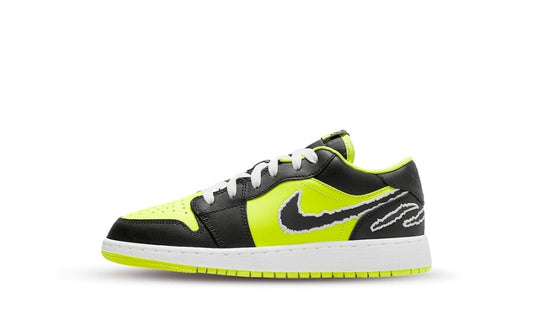 Jordan 1 Low SE Black Cat Volt (GS)