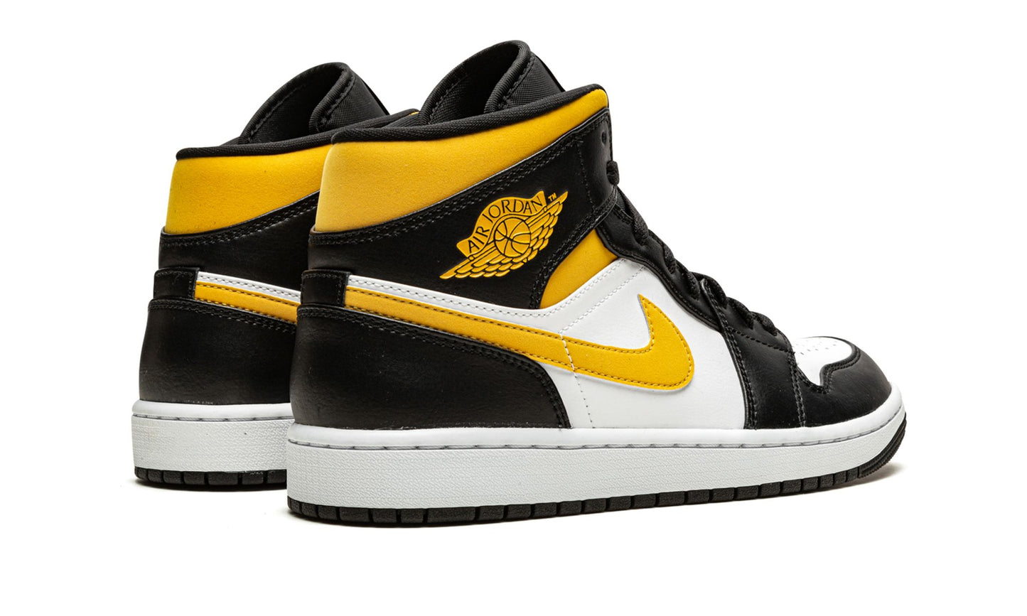 Jordan 1 Mid White Pollen Black