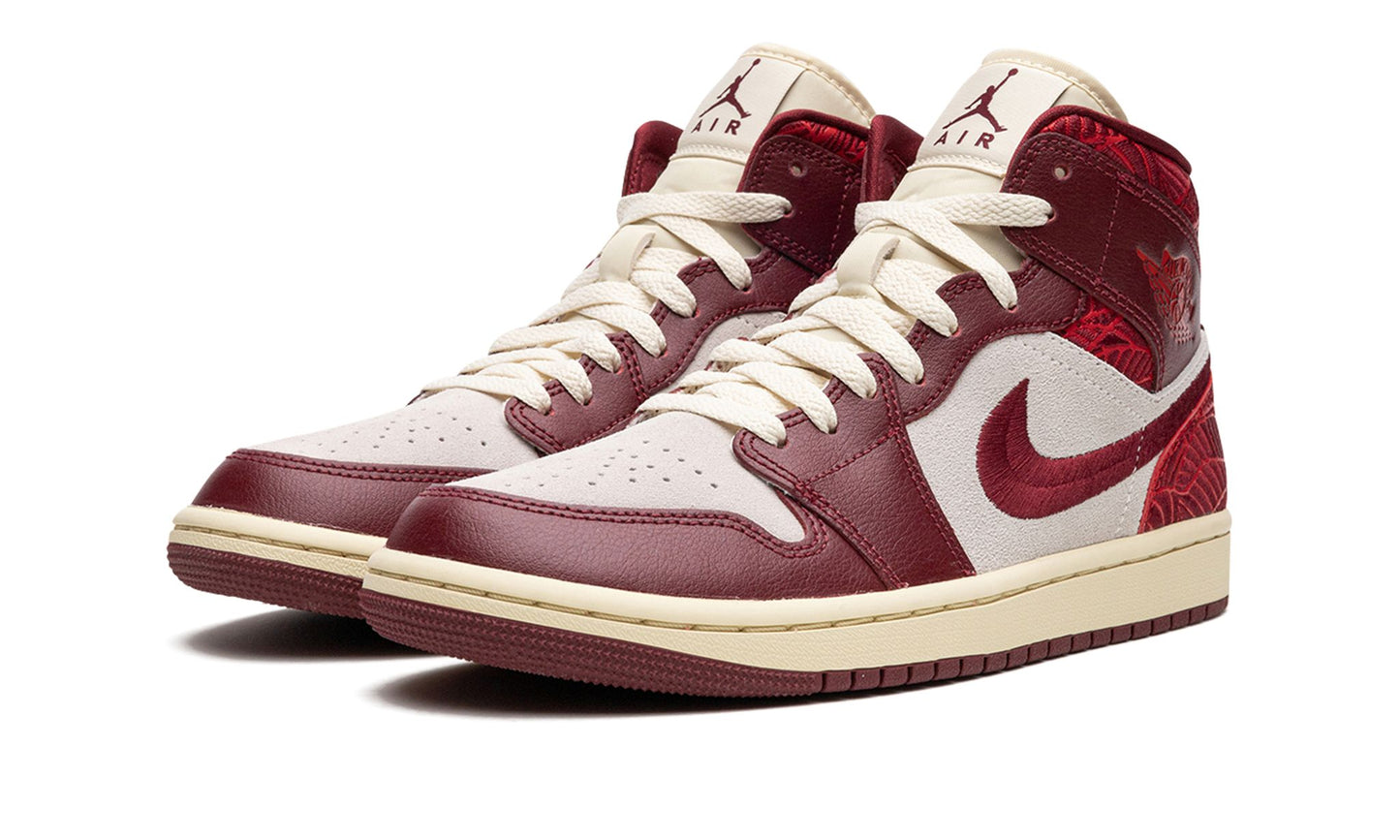 Jordan 1 Mid SE Tiki Leaf Team Red (Women's)