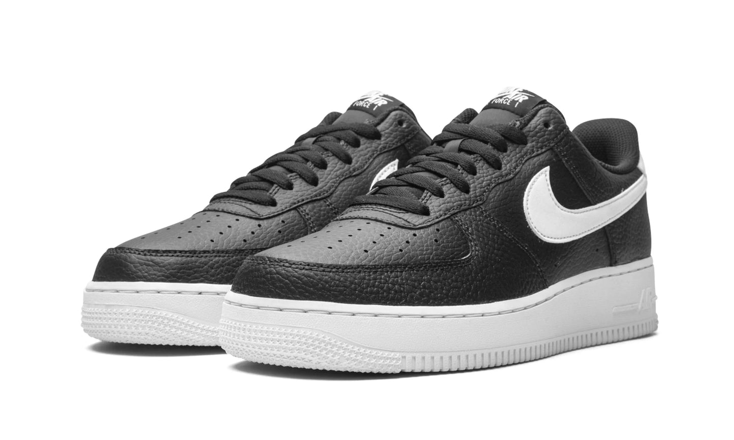 Nike Air Force 1 Low '07 Black White Pebbled Leather