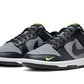 Nike Dunk Low Black Cool Grey Volt Mini Swoosh