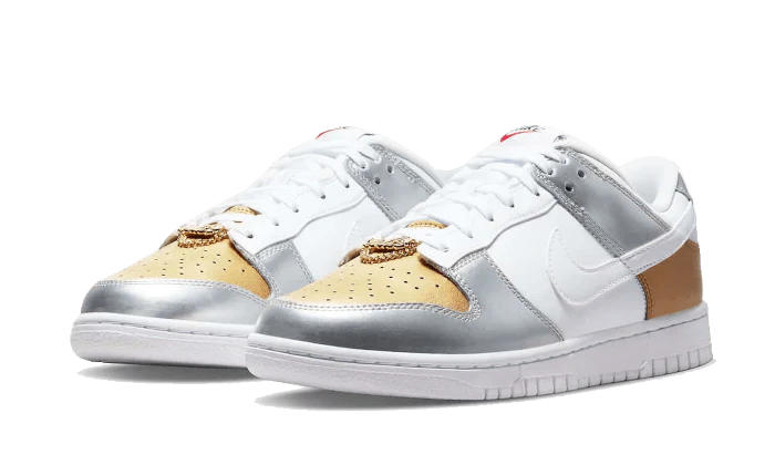 Nike Dunk Low Gold Silver 