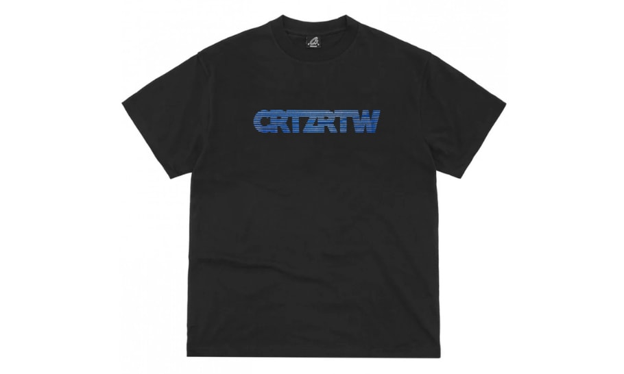 Corteiz CRTZRTW Blue Logo Tee Black