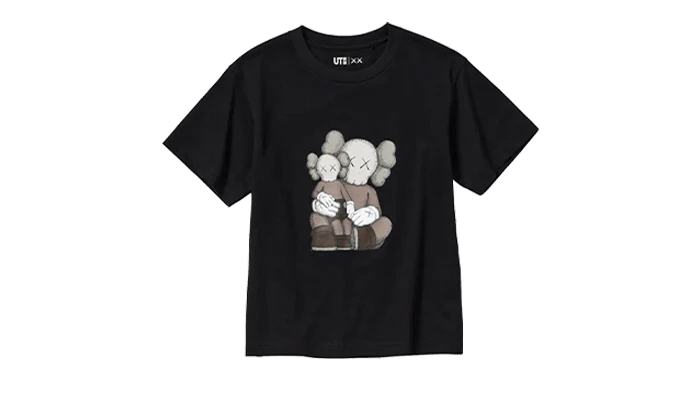 Uniqlo T-Shirt KAWS Black Graphic