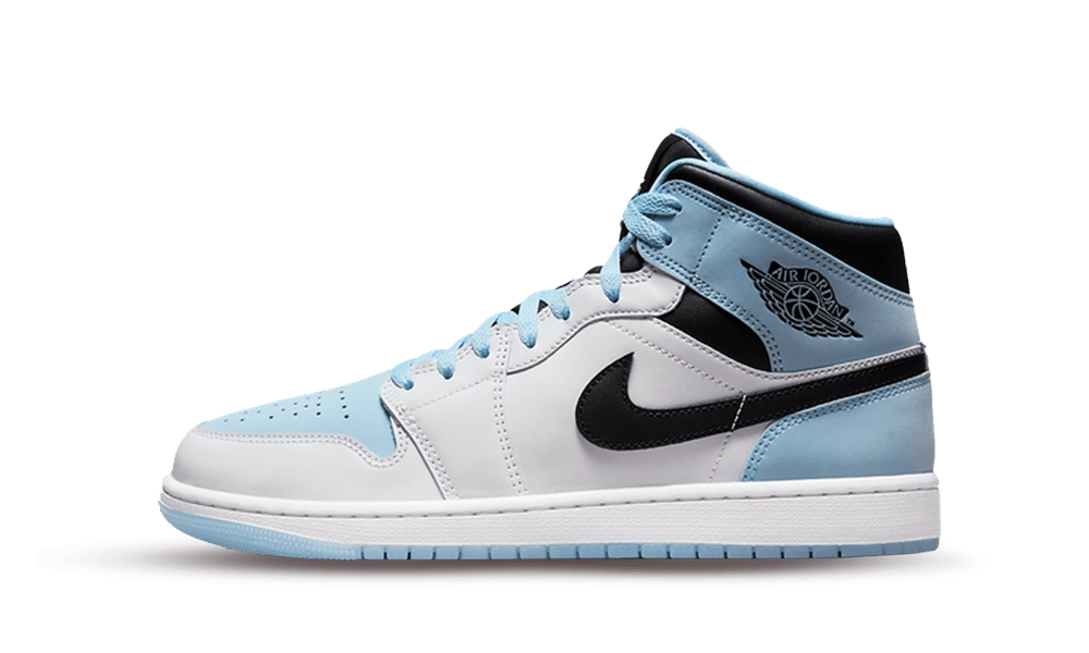 Jordan 1 Mid Ice Blue Black (2023) - soleHub