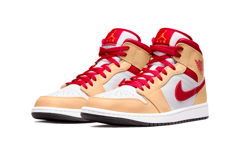 Jordan 1 Mid Beige Red - soleHub