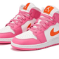 Jordan 1 Mid Pinksicle Safety Orange (GS) - soleHub