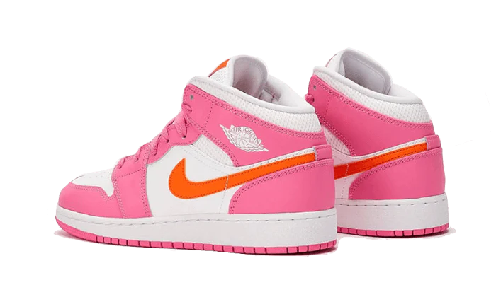 Jordan 1 Mid Pinksicle Safety Orange (GS) - soleHub