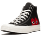 Converse Chuck Taylor All-Star 70s Hi CDG PLAY Black - soleHub